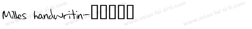 Milles handwritin字体转换